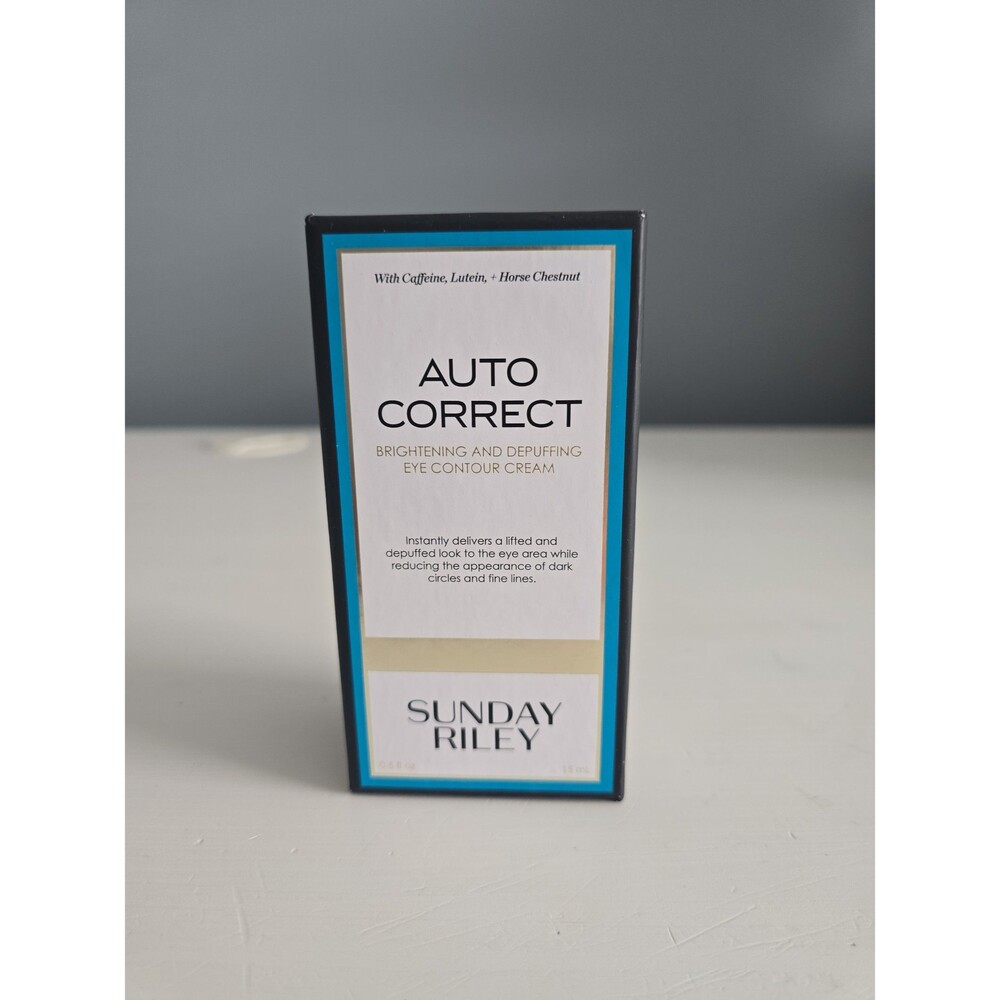 Sunday Riley Auto Correct Brightening & Depuffing Eye Contour Cream NEW